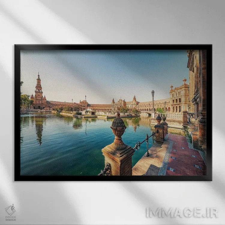 تابلو مرکز شهر سویا اثر مانجیک پیکچرز (استودیو عکاسی یا فیلمسازی) - نمای قابدار مشکی