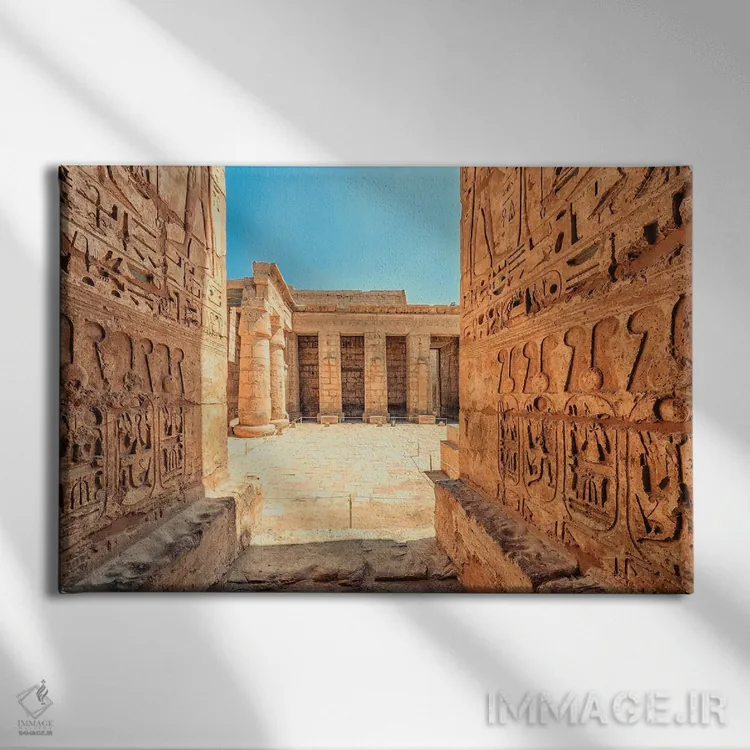 تابلو معبد رامسس سوم اثر مانجیک پیکچرز (استودیو عکاسی یا فیلمسازی) - نمای روبهرو روی دیوار
