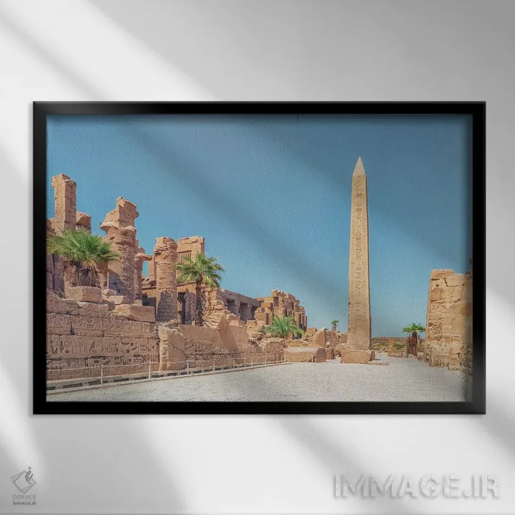 تابلو معبد کارناک اثر مانجیک پیکچرز (استودیو عکاسی یا فیلمسازی) - نمای قابدار مشکی