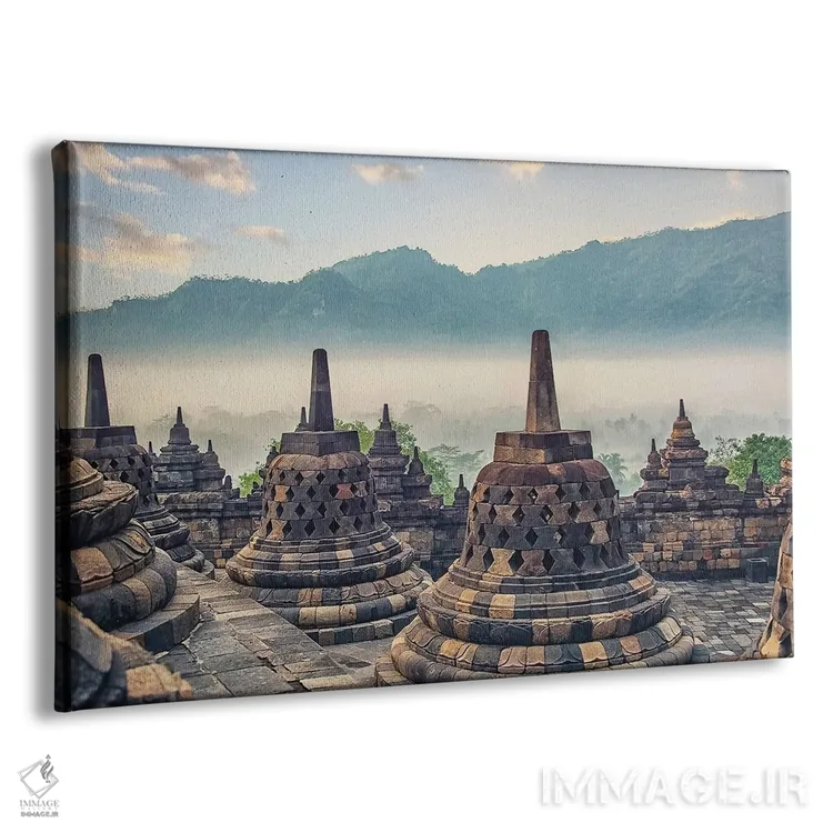 تابلو معبد بوروبودور اثر مانجیک پیکچرز (استودیو عکاسی یا فیلمسازی) - نمای پرسپکتیو محصول