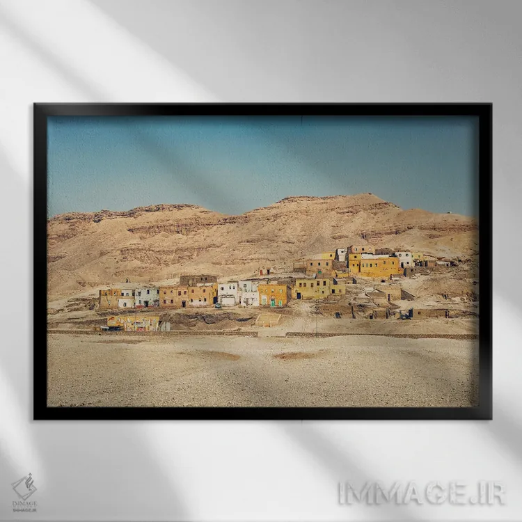 تابلو روستای مصری اثر مانجیک پیکچرز (استودیو عکاسی یا فیلمسازی) - نمای قابدار مشکی