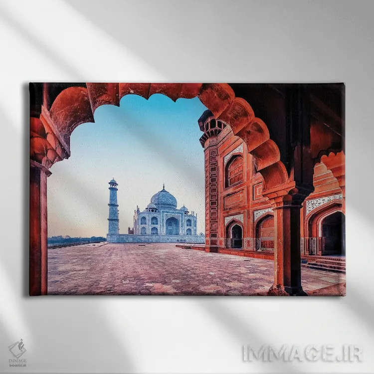 تابلو تاج زیبا (تاج محل) اثر مانجیک پیکچرز (استودیو عکاسی یا فیلمسازی) - نمای روبهرو روی دیوار
