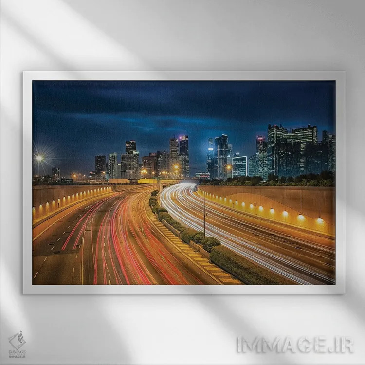 تابلو راه به سوی شهر اثر مانجیک پیکچرز (استودیو عکاسی یا فیلمسازی) - نمای قابدار سفید