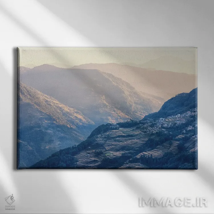 تابلو غروب در هیمالیا اثر مانجیک پیکچرز (استودیو عکاسی یا فیلمسازی) - نمای روبهرو روی دیوار