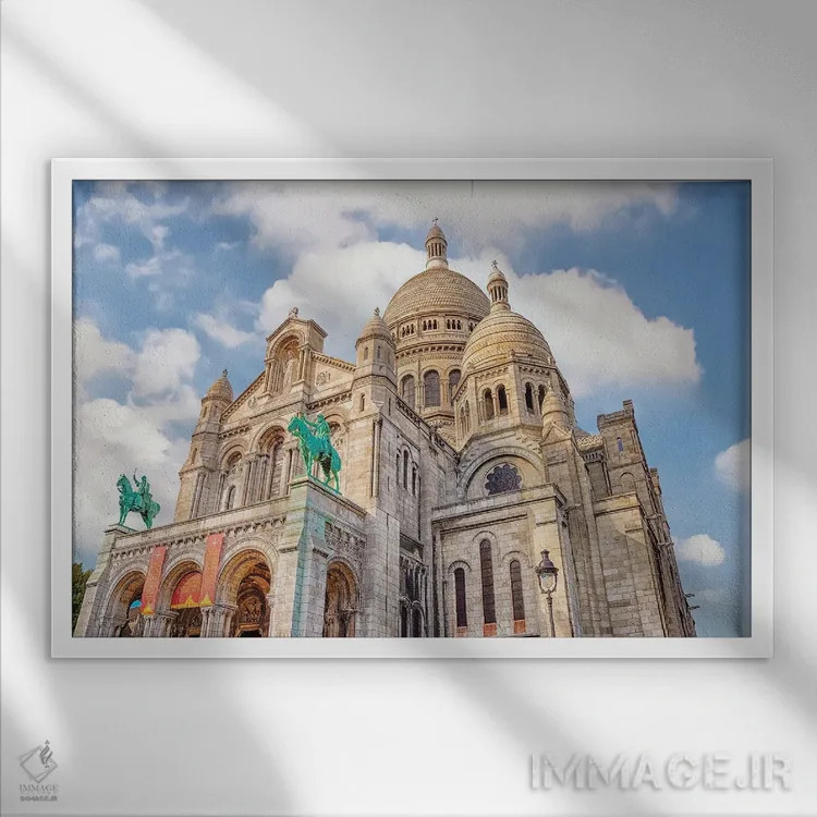 تابلو نمای سکَر کور (کلیسای پاریس) اثر مانجیک پیکچرز (استودیو عکاسی یا فیلمسازی) - نمای قابدار سفید