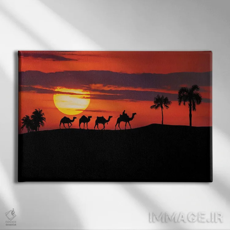 تابلو غروب مصر اثر مانجیک پیکچرز (استودیو عکاسی یا فیلمسازی) - نمای روبهرو روی دیوار