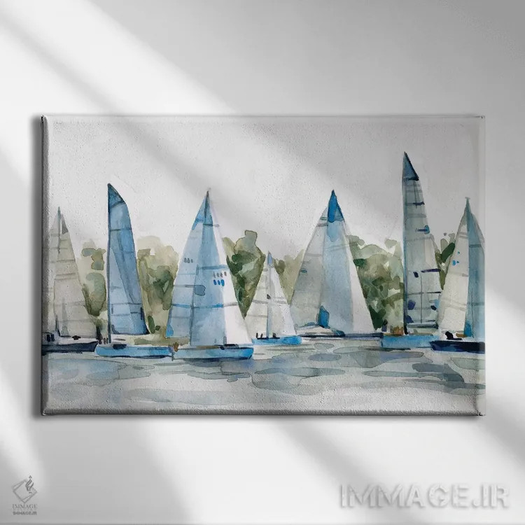 تابلو اسکله پاستلی ۱ اثر اما اسکاروی - نمای روبهرو روی دیوار