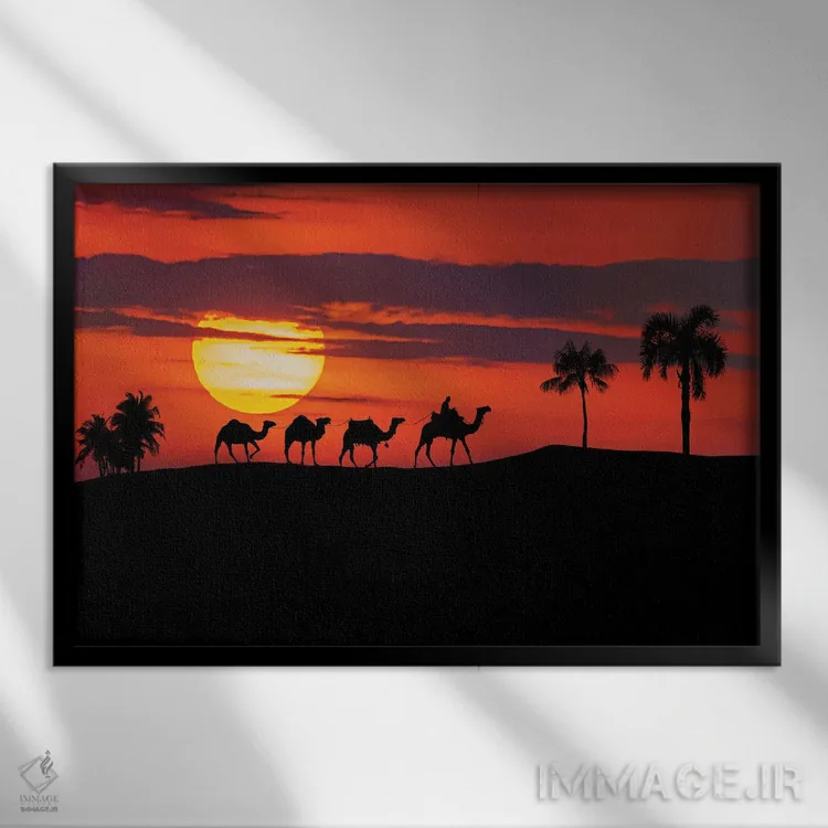تابلو غروب مصر اثر مانجیک پیکچرز (استودیو عکاسی یا فیلمسازی) - نمای قابدار مشکی