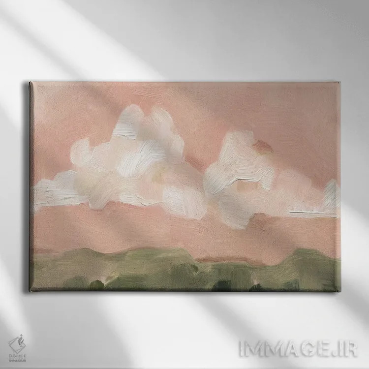 تابلو غروب مه صورتی ۱ اثر اما اسکاروی - نمای روبهرو روی دیوار