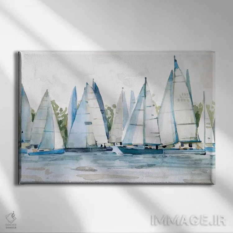 تابلو اسکله پاستلی ۲ اثر اما اسکاروی - نمای روبهرو روی دیوار