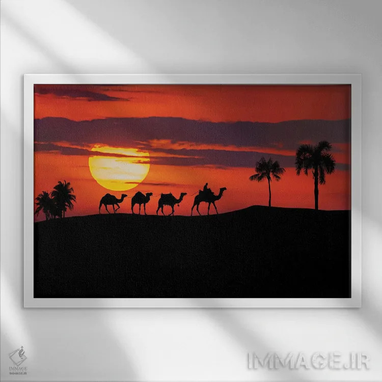 تابلو غروب مصر اثر مانجیک پیکچرز (استودیو عکاسی یا فیلمسازی) - نمای قابدار سفید