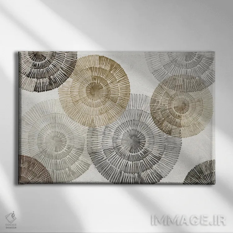 تابلو مدارهای خنثی اثر اما پیل - نمای روبهرو روی دیوار