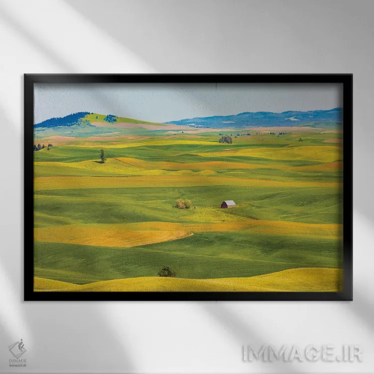 تابلو Washington State, Palouse, Colfax.,ایالات متحده، واشنگتن، پلوُس، کالفاکس. اثر امیلی ام ویلسون - نمای قابدار مشکی