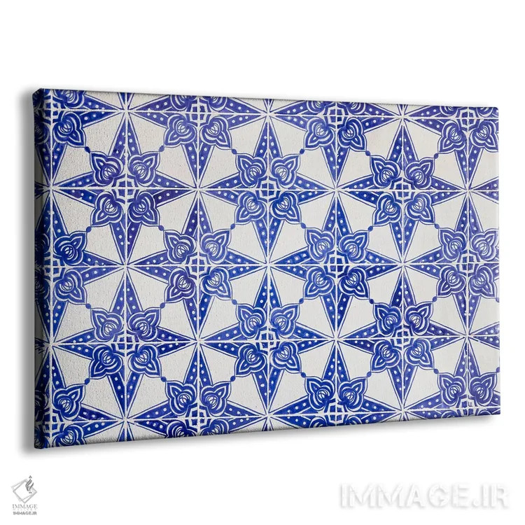 تابلو Tunisia. Geometric Pattern Of Decorative Tiles.,تونس، تونس. نقش هندسی کاشیهای تزئینی اثر امیلی ام ویلسون - نمای پرسپکتیو محصول