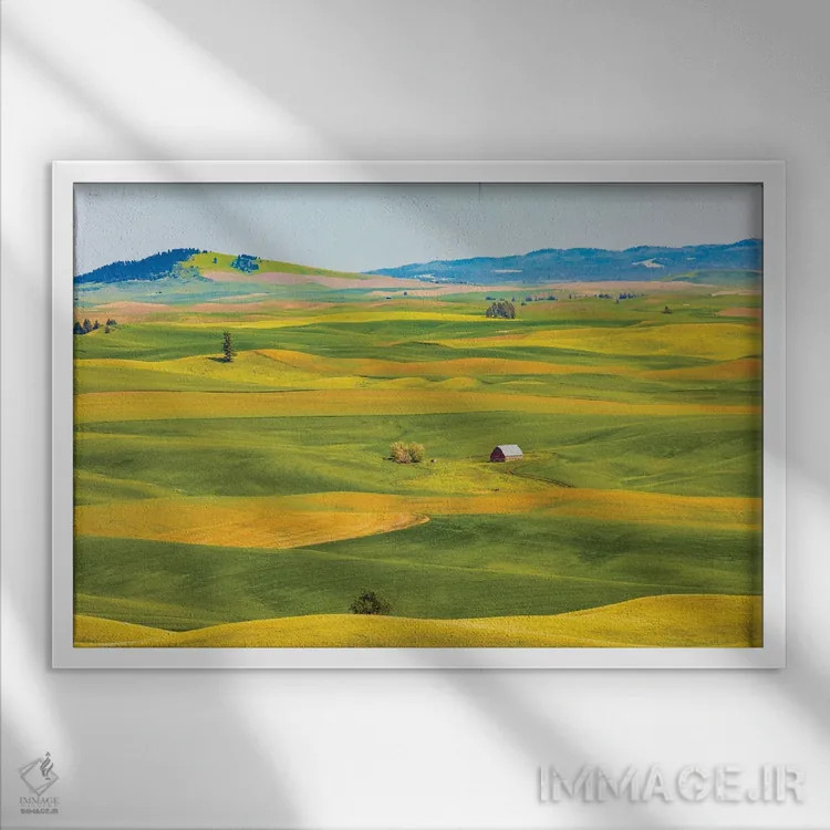 تابلو Washington State, Palouse, Colfax.,ایالات متحده، واشنگتن، پلوُس، کالفاکس. اثر امیلی ام ویلسون - نمای قابدار سفید