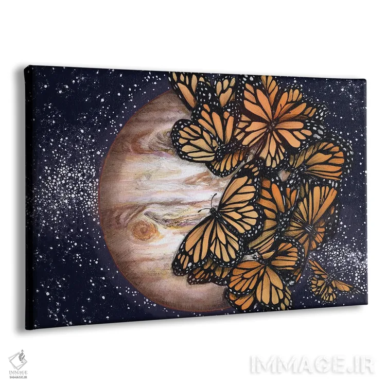 تابلو پروانههای مشتری (نگارش رنگی) اثر الا مازور - نمای پرسپکتیو محصول