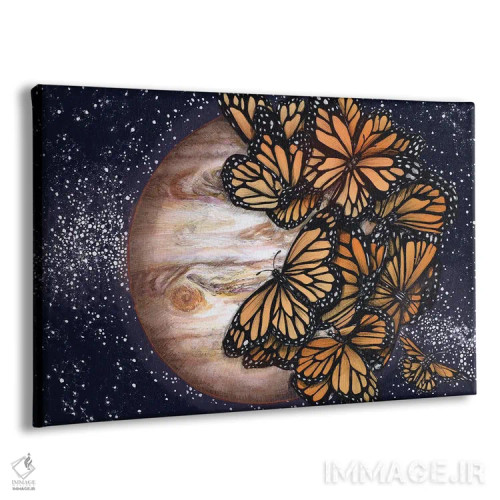 تابلو پروانههای مشتری (نگارش رنگی) اثر الا مازور - نمای پرسپکتیو محصول