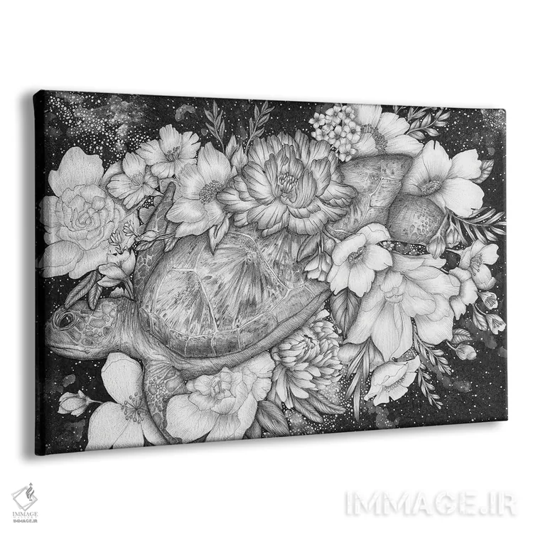 تابلو لاکپشت دریایی اقیانوس جادویی اثر الا مازور - نمای پرسپکتیو محصول