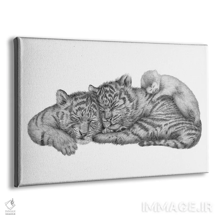 تابلو چرتهای ببر اثر الا مازور - نمای پرسپکتیو محصول