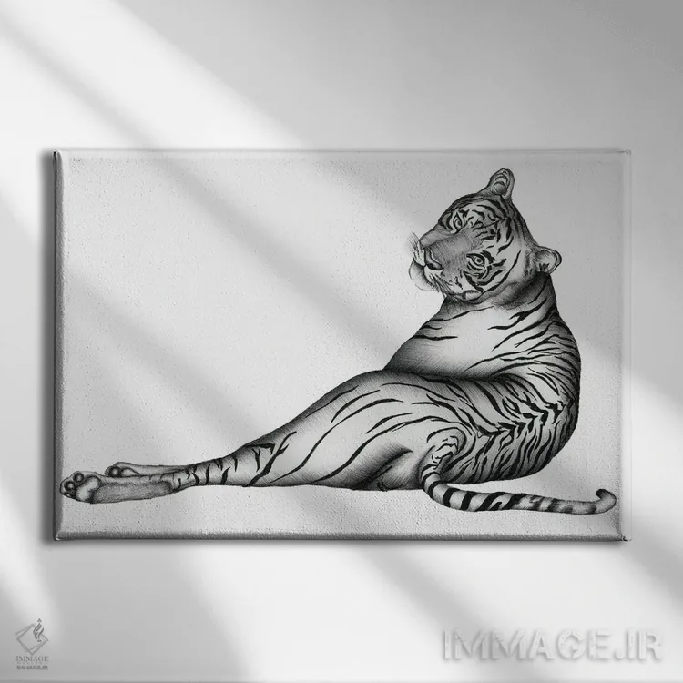 تابلو شکارچی اثر الا مازور - نمای روبهرو روی دیوار