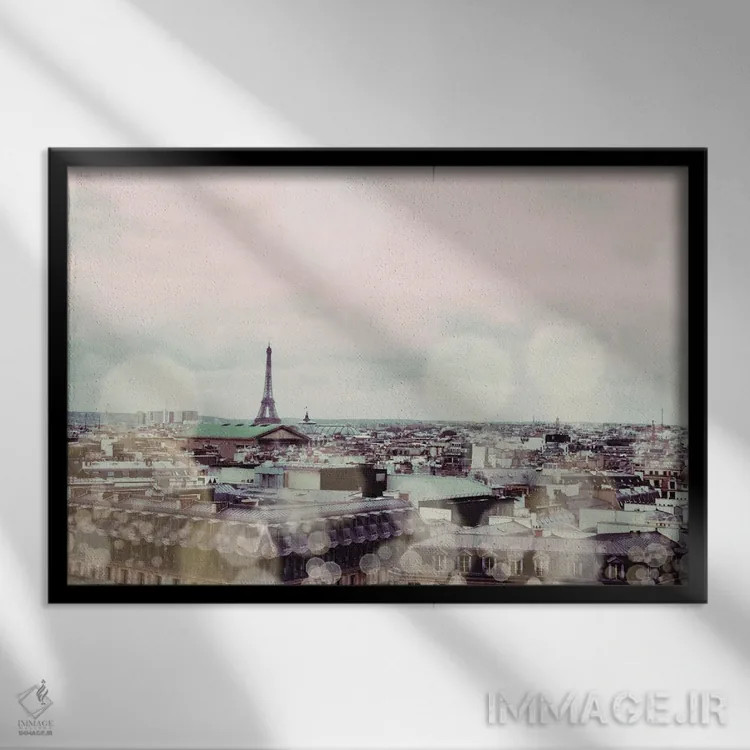 تابلو بامهای پاریس اثر امیلی ناواس - نمای قابدار مشکی