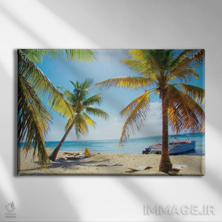 تابلو آبگیر گرمسیری اثر امیلی ناواس - نمای روبهرو روی دیوار