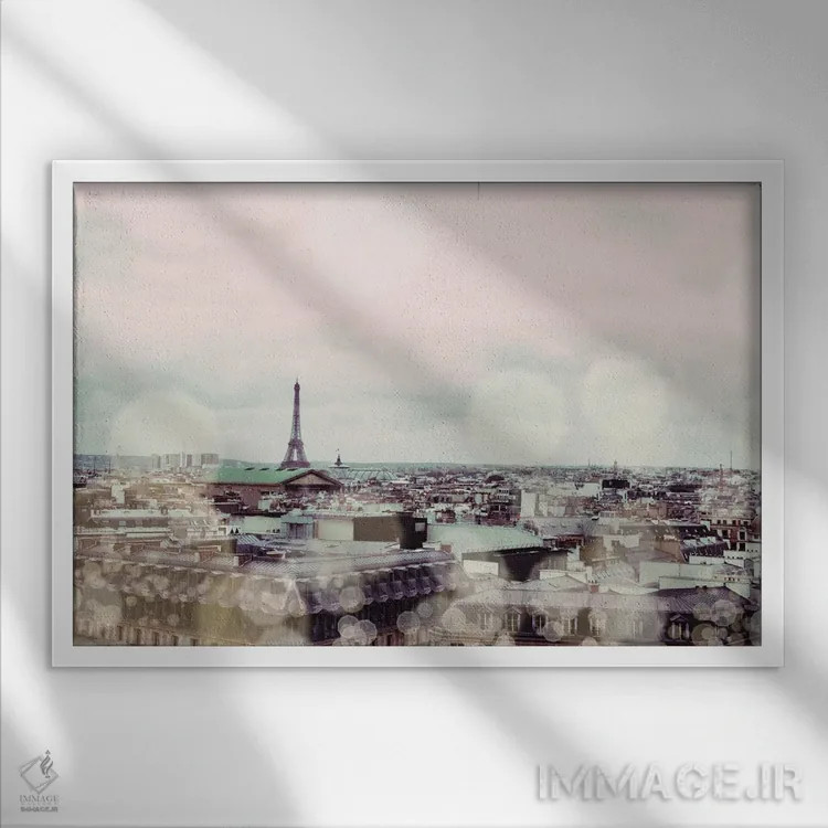 تابلو بامهای پاریس اثر امیلی ناواس - نمای قابدار سفید