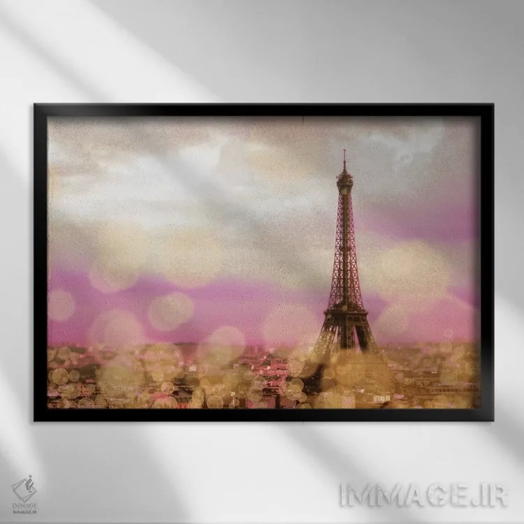 تابلو درخشش پاریس اثر امیلی ناواس - نمای قابدار مشکی