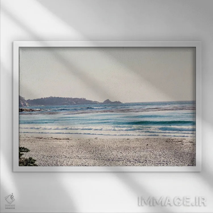 تابلو امواج بامدادی اثر امیلی ناواس - نمای قابدار سفید