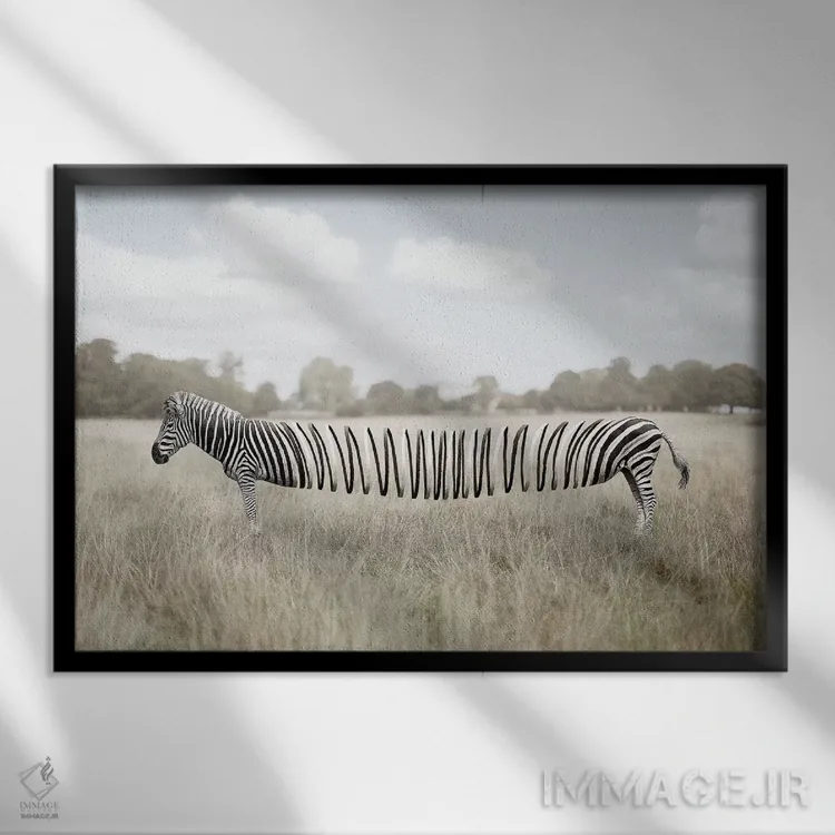 تابلو مرد بانمک (یا آدم مارپیچی) اثر ایان.پیاس (استودیو یا امضای هنری) - نمای قابدار مشکی