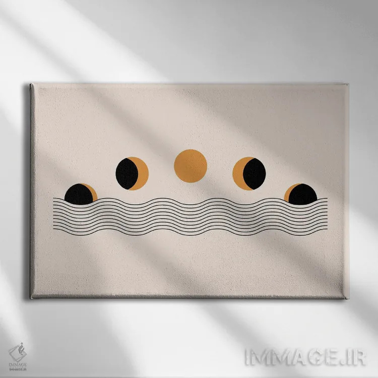 تابلو کسوف خورشید اثر انشیپ (استودیو هنری/برند خلاقانه) - نمای روبهرو روی دیوار