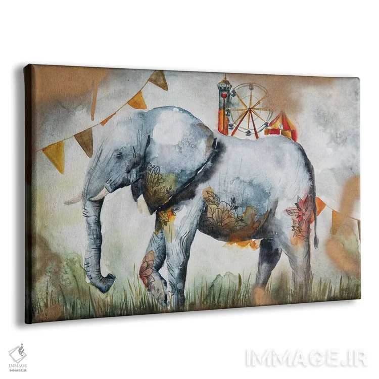 تابلو سفر یک فیل اثر اوگنیا اسمیرنوا - نمای پرسپکتیو محصول
