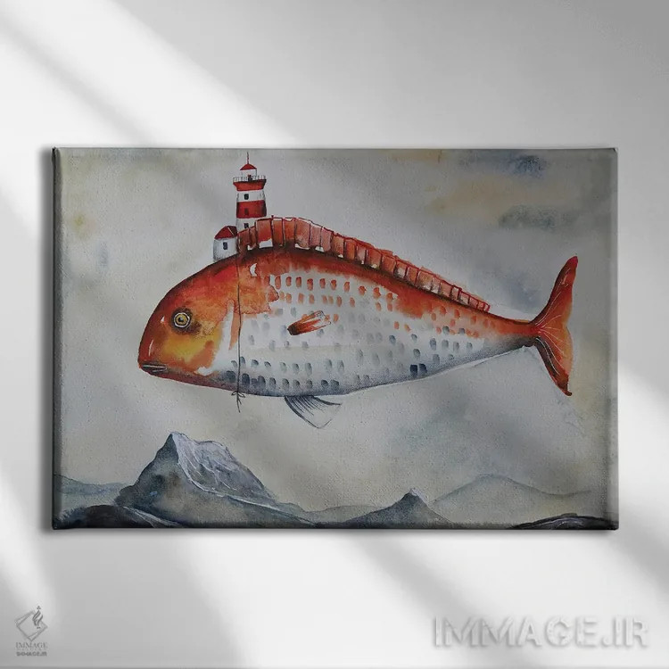 تابلو بر فراز کوهها اثر اوگنیا اسمیرنوا - نمای روبهرو روی دیوار