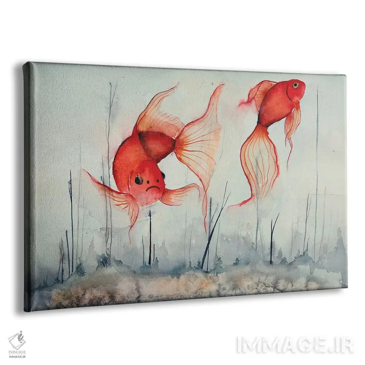 تابلو ماهیهای قرمز در مه اثر اوگنیا اسمیرنوا - نمای پرسپکتیو محصول