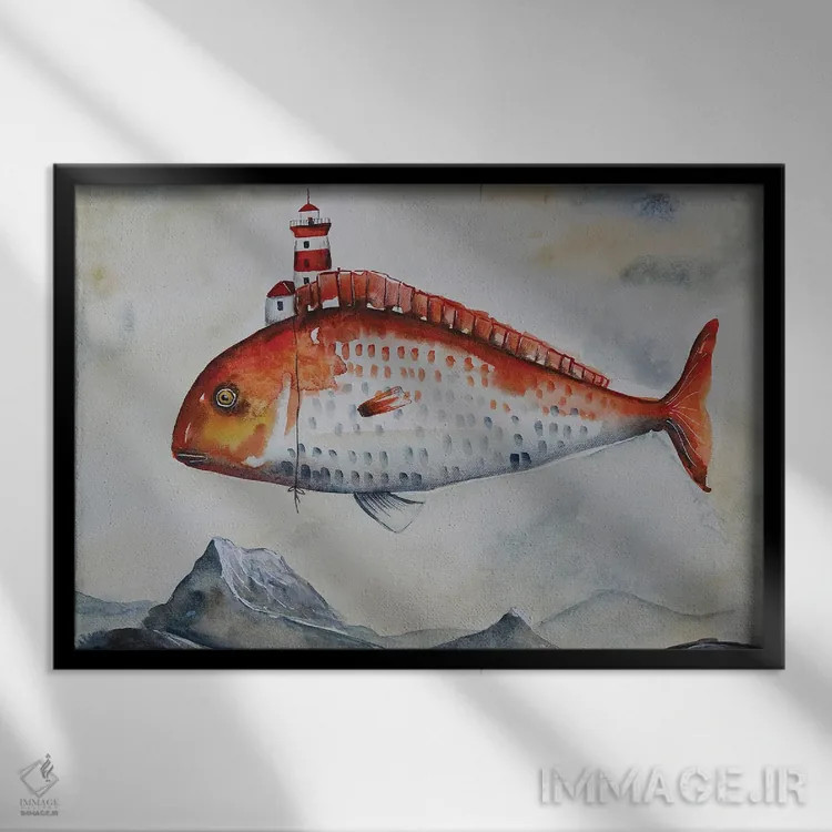 تابلو بر فراز کوهها اثر اوگنیا اسمیرنوا - نمای قابدار مشکی