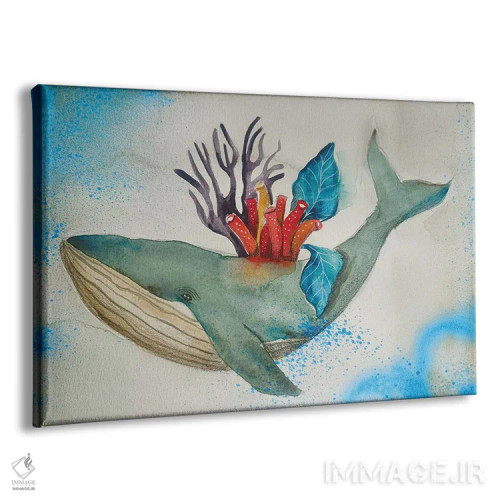 تابلو نهنگ با مرجانها اثر اوگنیا اسمیرنوا - نمای پرسپکتیو محصول