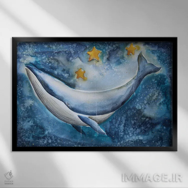 تابلو شب ستارهای اثر اوگنیا اسمیرنوا - نمای قابدار مشکی