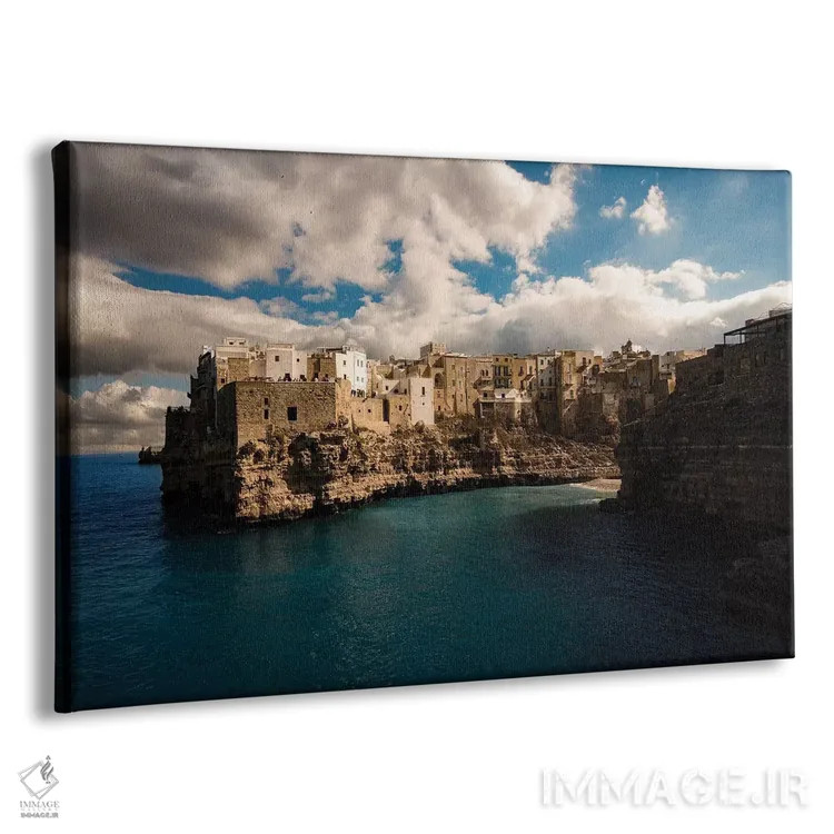 تابلو پولیانانو آ مارِه (شهری در ایتالیا) اثر انزو رومانو - نمای پرسپکتیو محصول