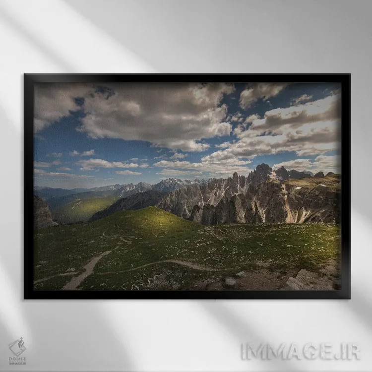 تابلو کاباوری دی میزورینا ۲ (کوهستان ایتالیا) اثر انزو رومانو - نمای قابدار مشکی