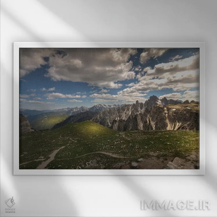 تابلو کاباوری دی میزورینا ۲ (کوهستان ایتالیا) اثر انزو رومانو - نمای قابدار سفید