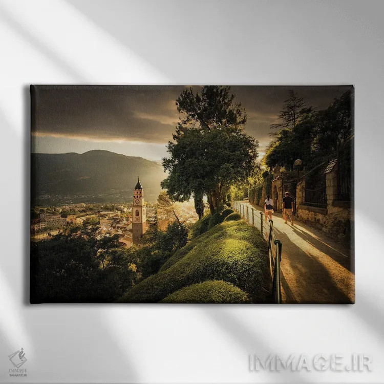 تابلو تاپاینوِروِگ (مسیر پیادهروی کوهستانی) اثر انزو رومانو - نمای روبهرو روی دیوار