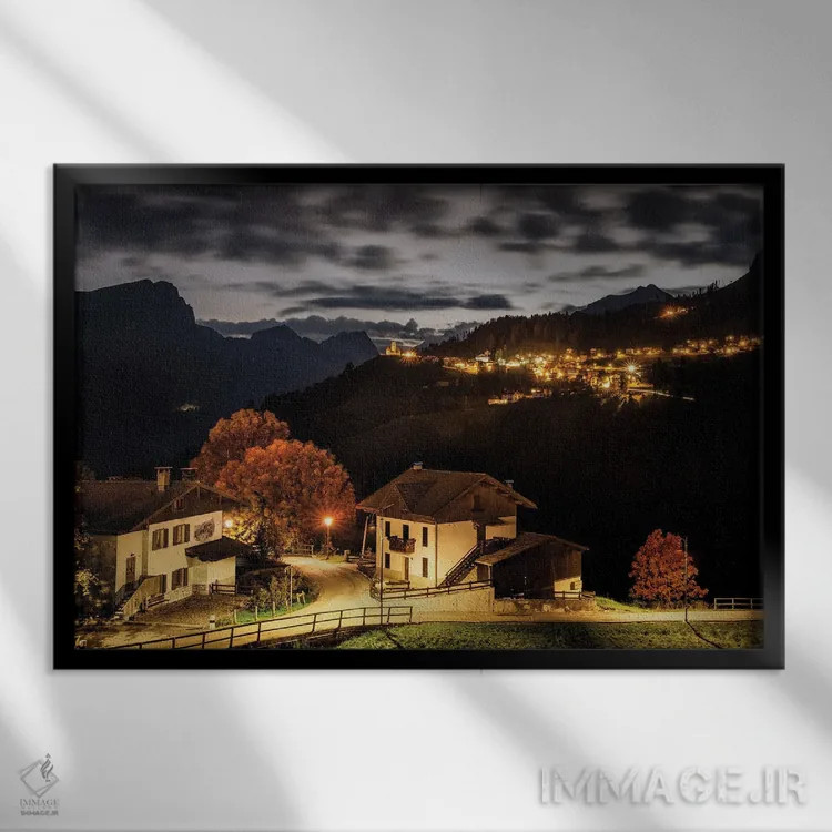 تابلو کوله سانتا لوشیا (روستا در ایتالیا) اثر انزو رومانو - نمای قابدار مشکی