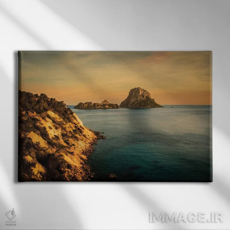 تابلو ایبیزا II (جزیره اسپانیا) اثر انزو رومانو - نمای روبهرو روی دیوار