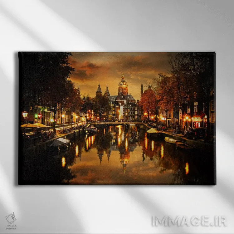 تابلو آمستردام IV اثر انزو رومانو - نمای روبهرو روی دیوار
