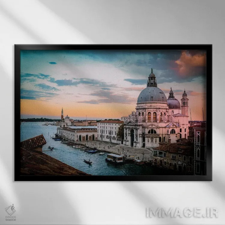 تابلو ونیز II اثر انزو رومانو - نمای قابدار مشکی