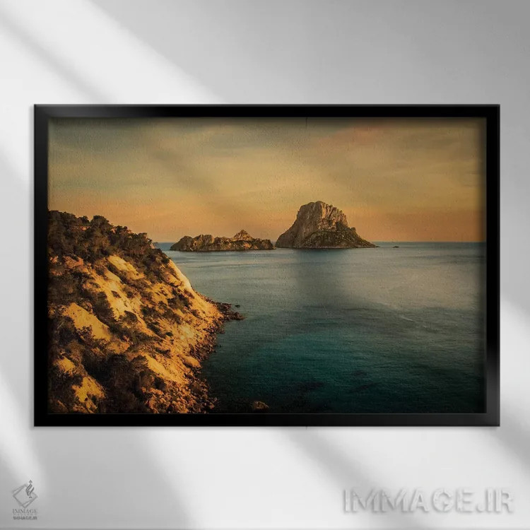تابلو ایبیزا II (جزیره اسپانیا) اثر انزو رومانو - نمای قابدار مشکی