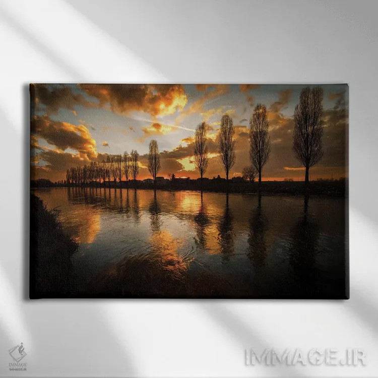 تابلو لاوانیا، لمباردیا (نواحی ایتالیا) اثر انزو رومانو - نمای روبهرو روی دیوار