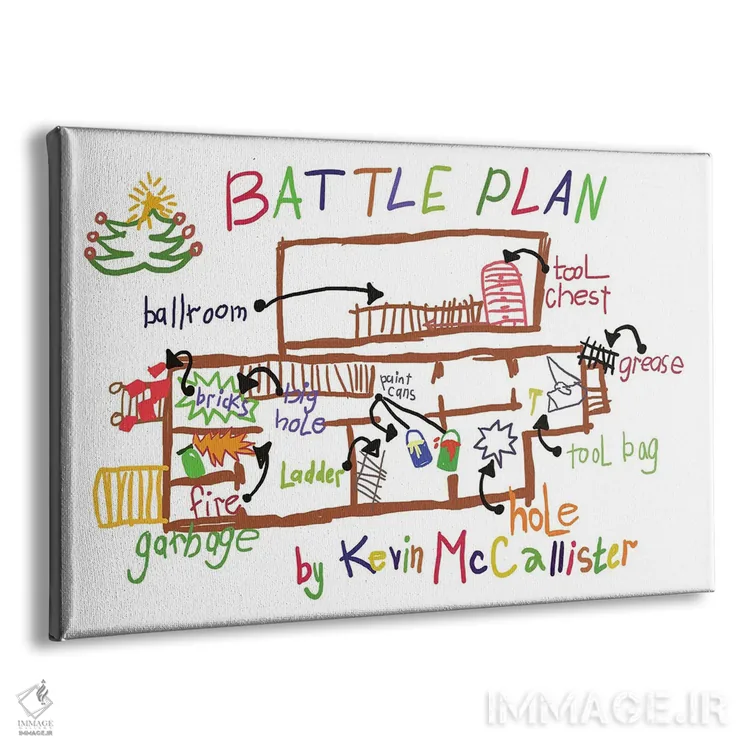 تابلو نقشهٔ نبرد تنها در خانه (فیلم) اثر افرازی گرافیکز (استودیو طراحی) - نمای پرسپکتیو محصول