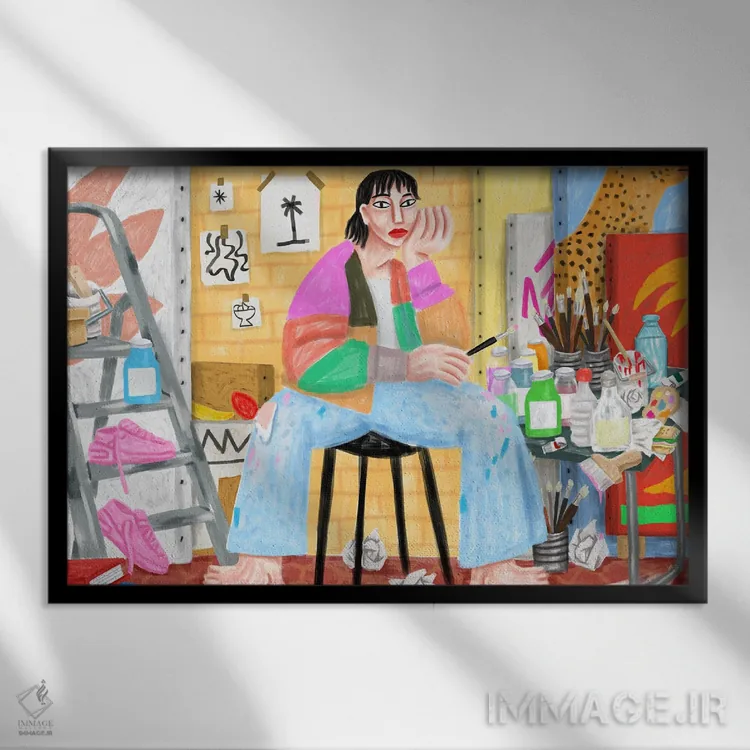 تابلو سراپناه هنری اثر Cepa (اصلاح نویسه خراب: سپا) - نمای قابدار مشکی