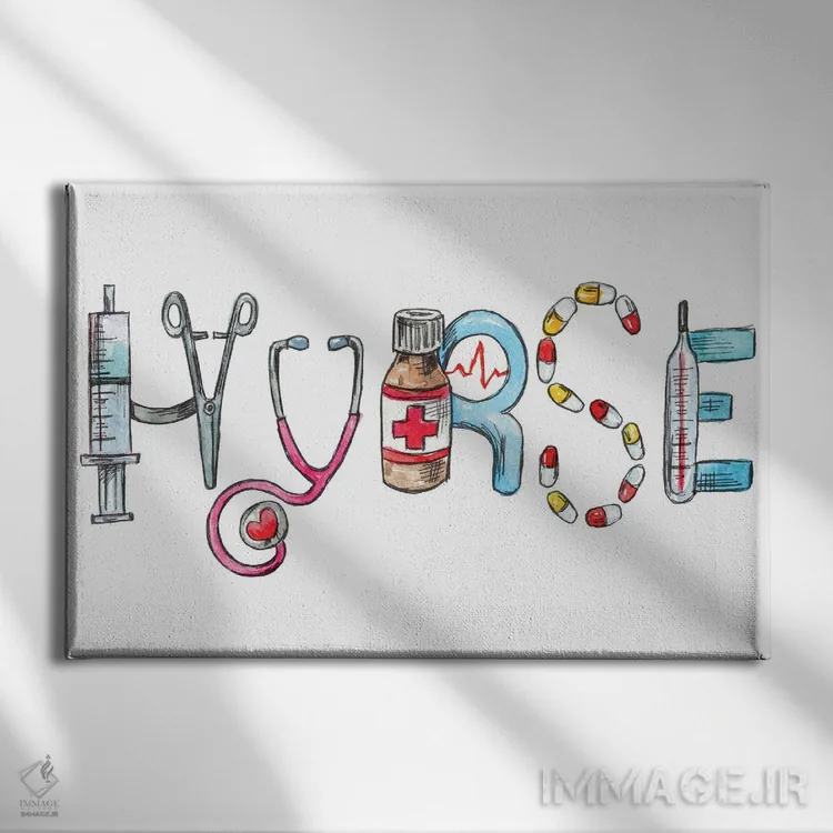 تابلو پرستار اثر افرازی گرافیکز (استودیو طراحی) - نمای روبهرو روی دیوار